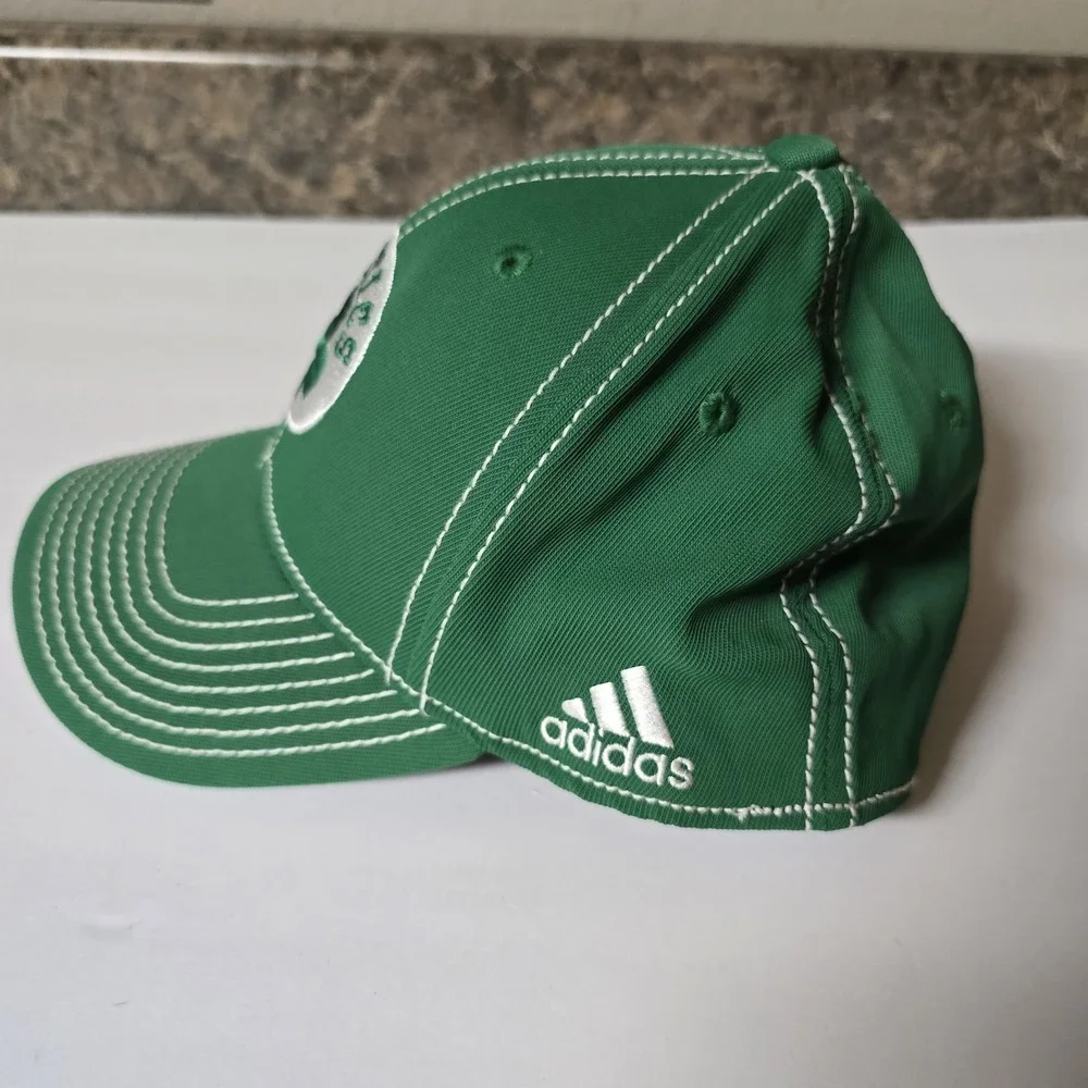 Boston Celtics Green Adidas NBA‎ Baseball Cap Hat Size S/M Embroidered Logo